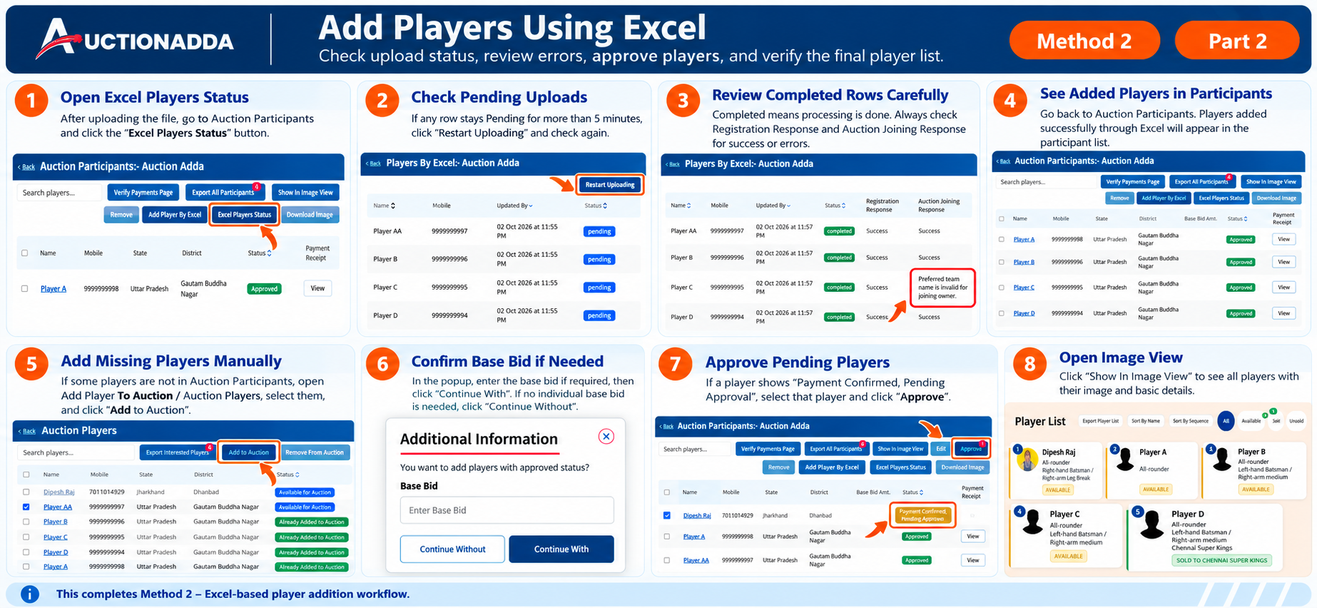 Add Players Using Excel Part 2