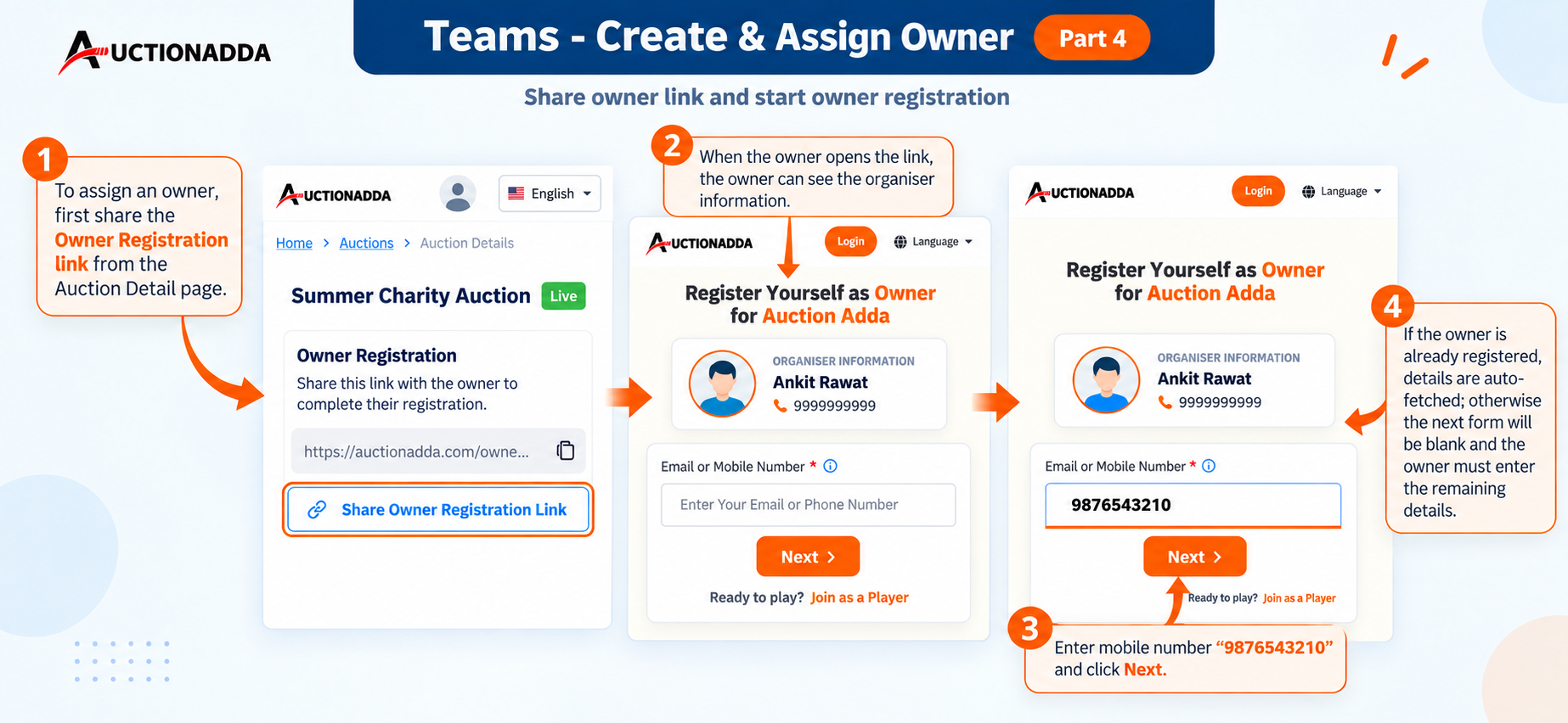 Owner Registration Link